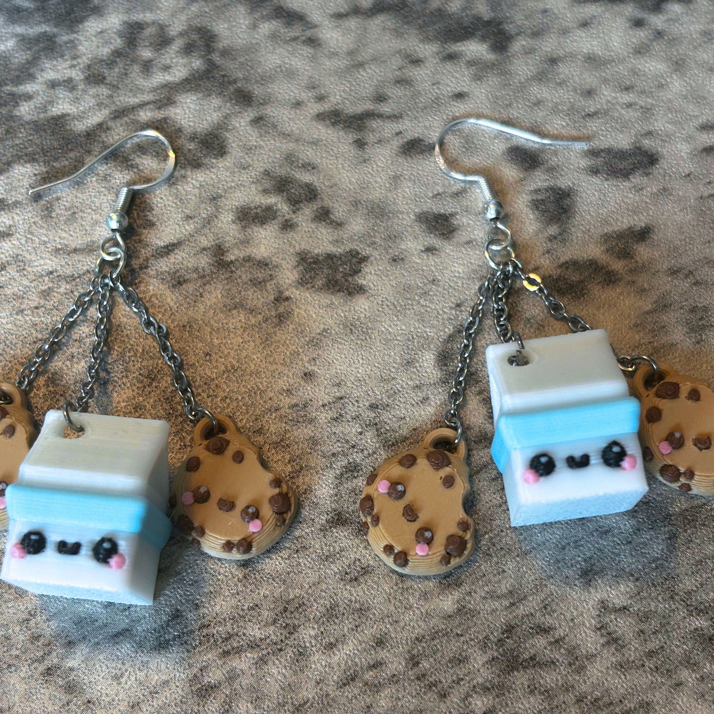 Handmade Kawaii Cookies and Milk Earrings