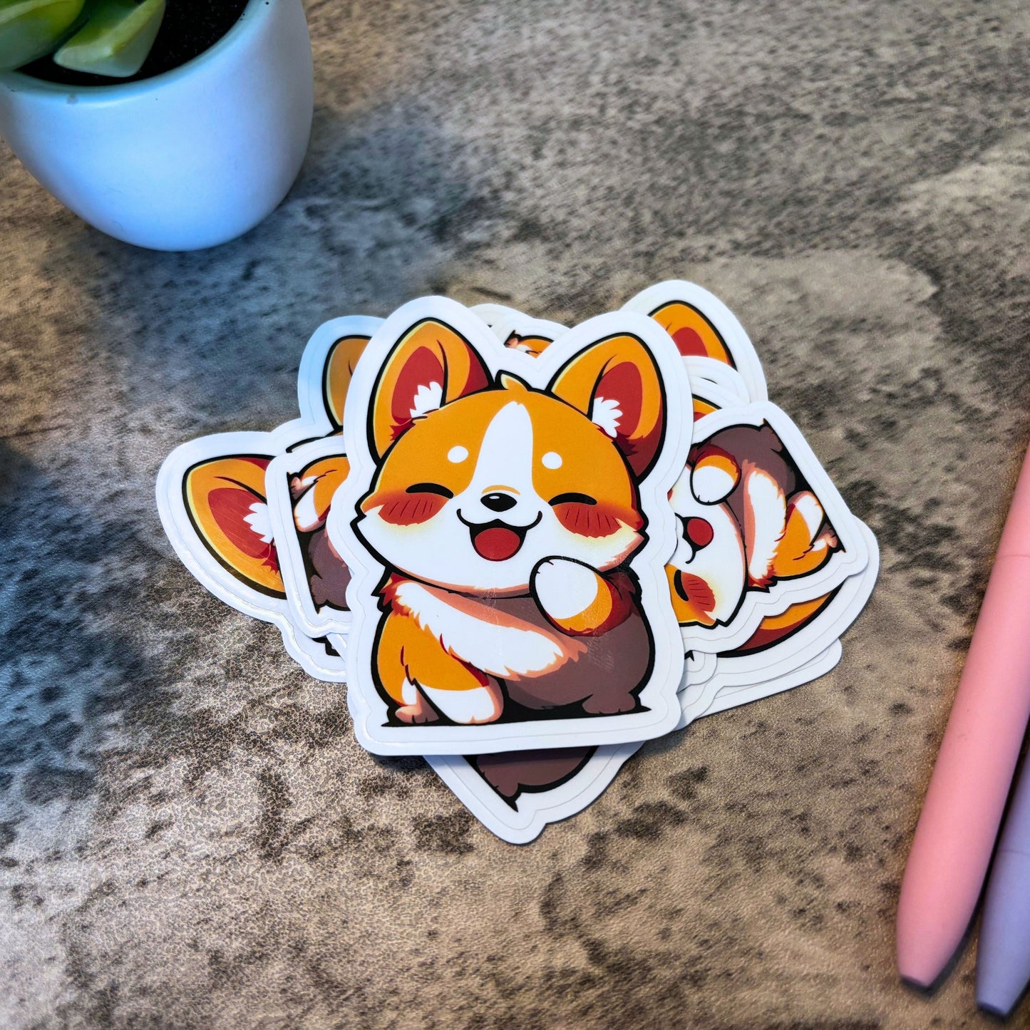 Cute Giggling Corgi Sticker