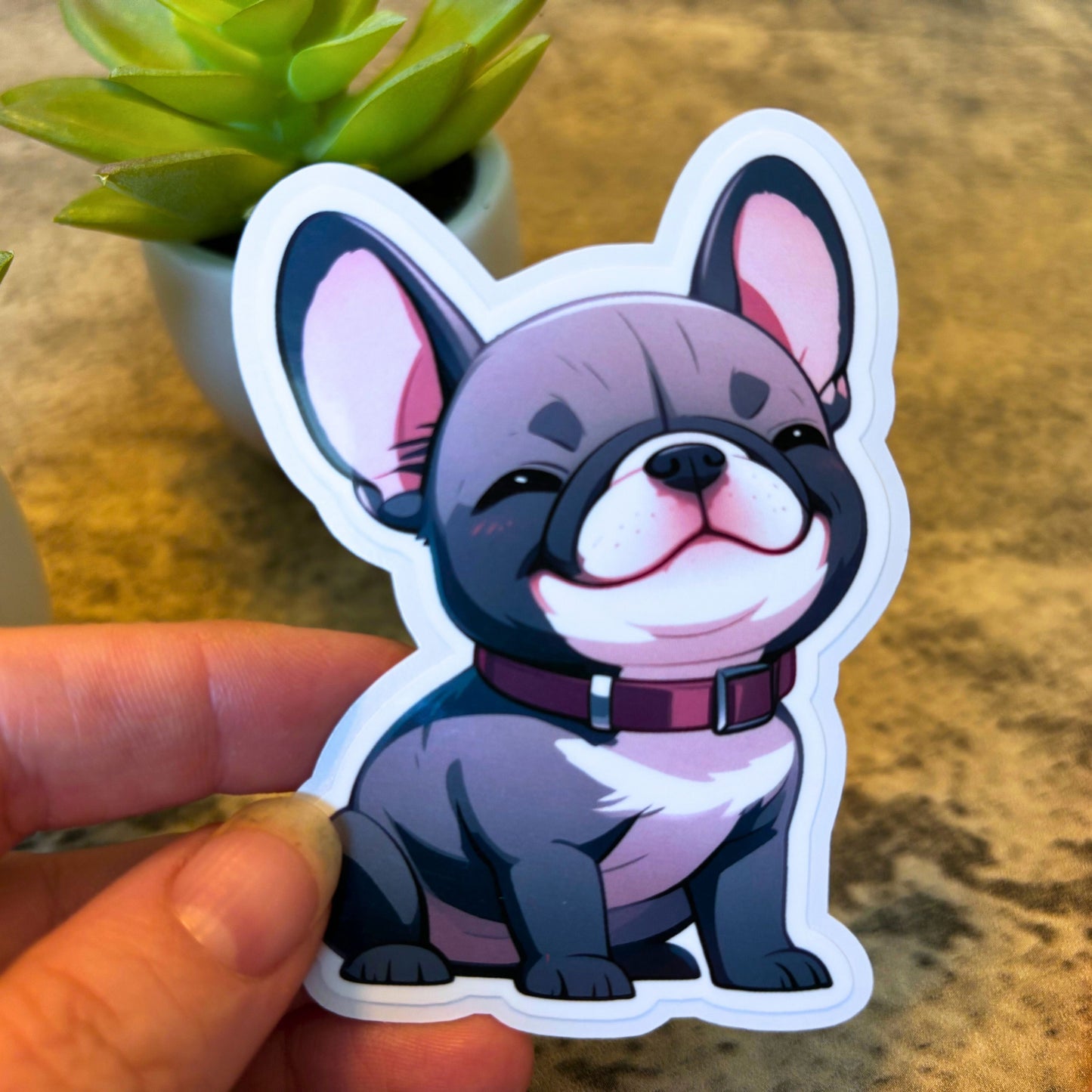 Cute Smiling Frenchie Dog Sticker