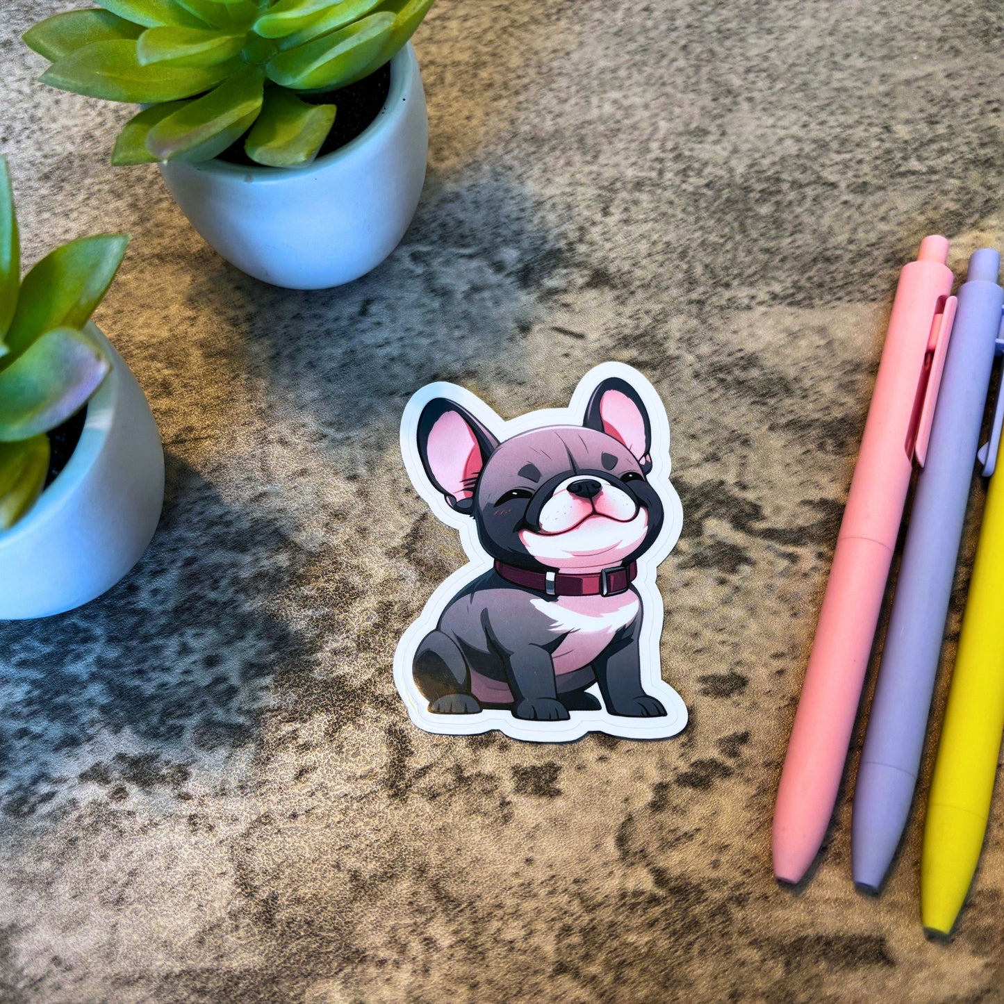 Cute Smiling Frenchie Dog Sticker