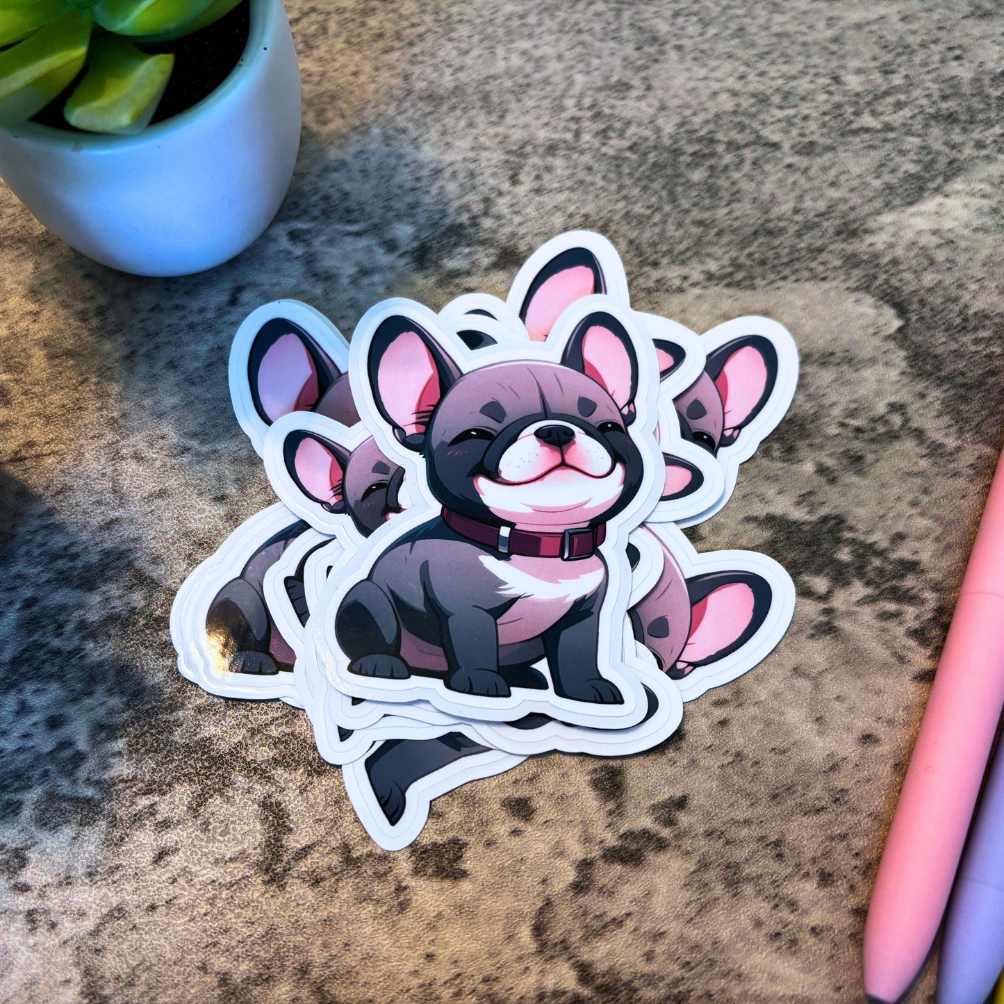 Cute Smiling Frenchie Dog Sticker
