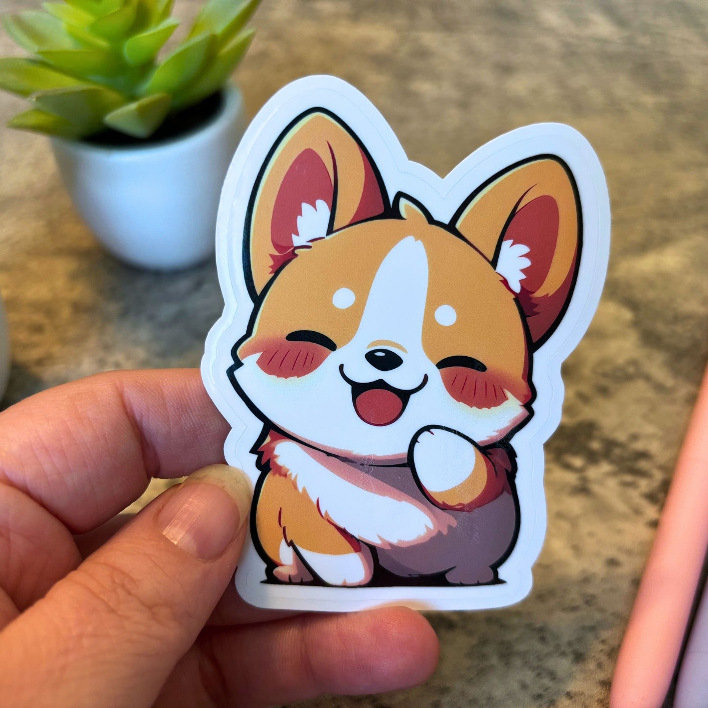 Cute Giggling Corgi Sticker