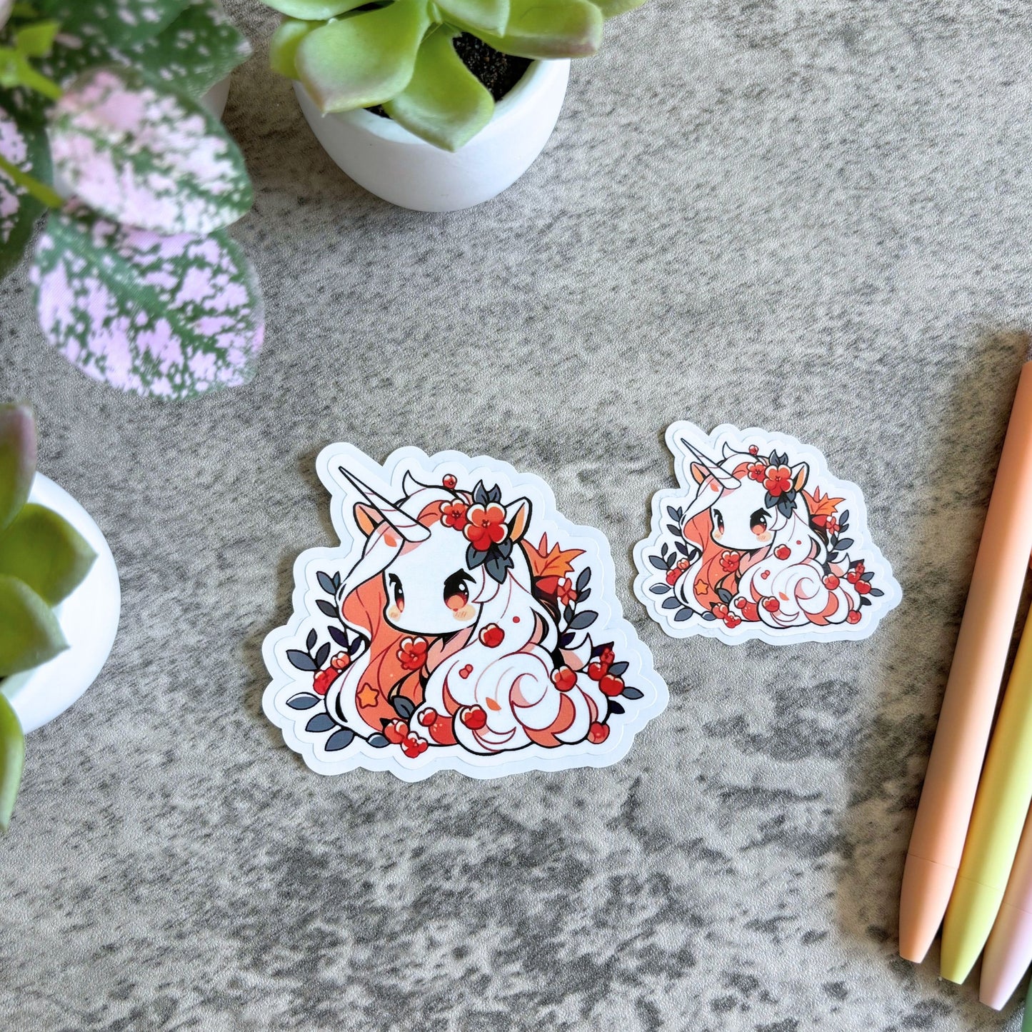 Lovely Autumn Unicorn Sticker