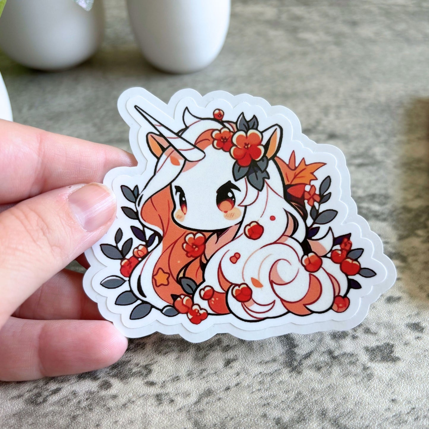 Lovely Autumn Unicorn Sticker