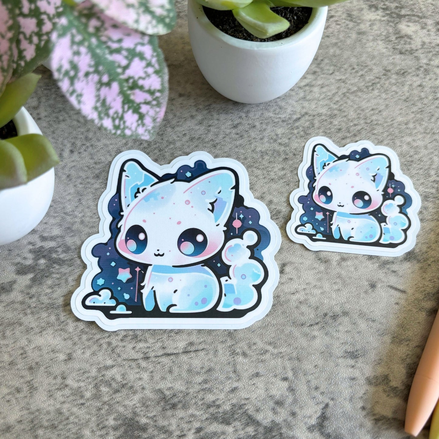 Puffy Cloud Cat Sticker