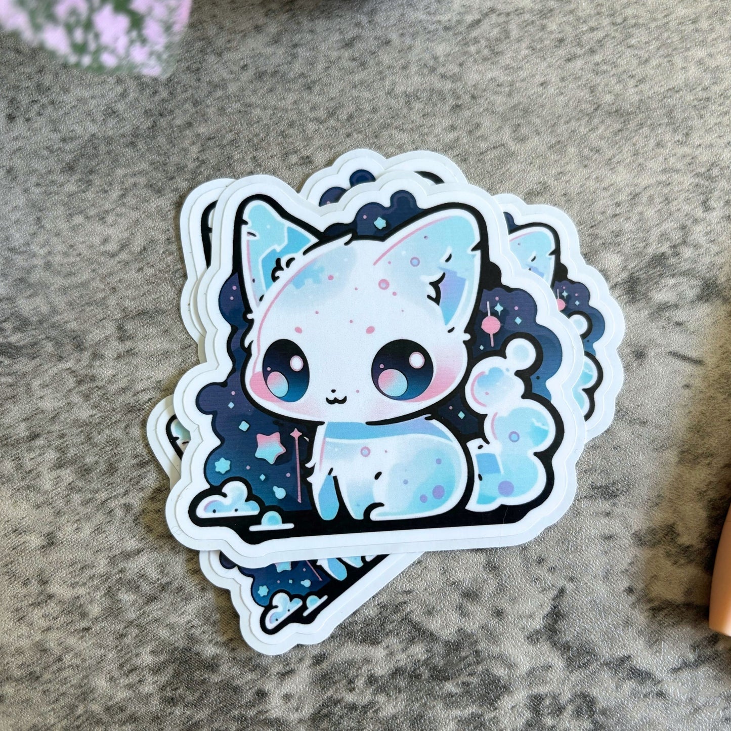 Puffy Cloud Cat Sticker