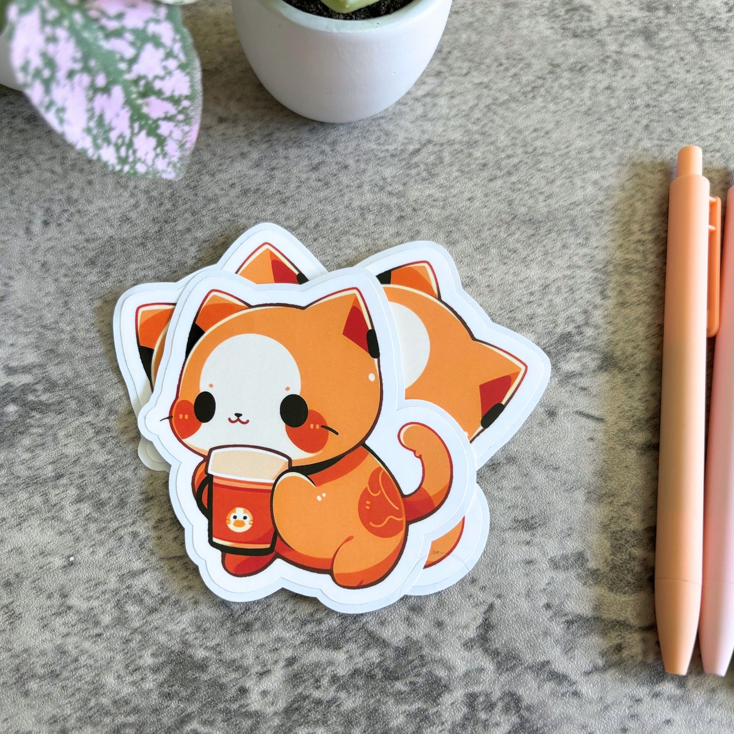 Pumpkin Spice Cat Sticker