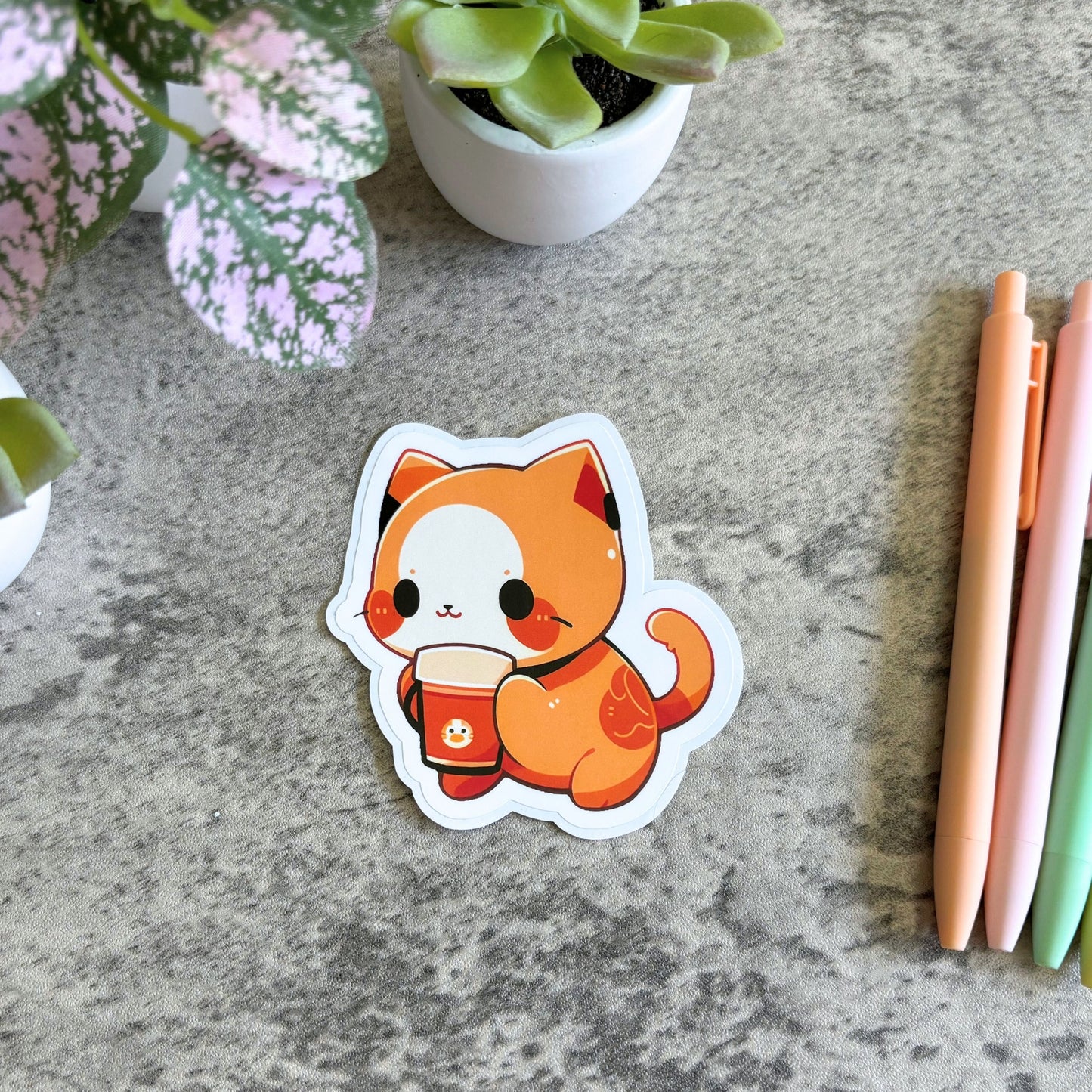 Pumpkin Spice Cat Sticker