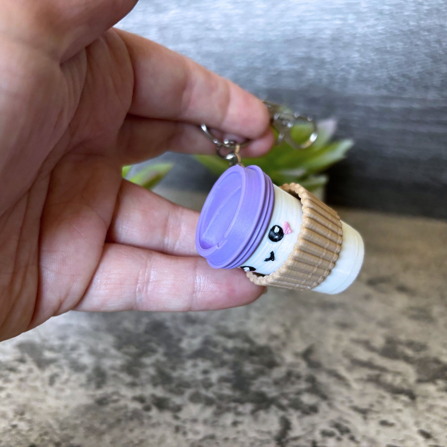 Cute Latte Clicker Keychain, Purse, and Backpack Accessory