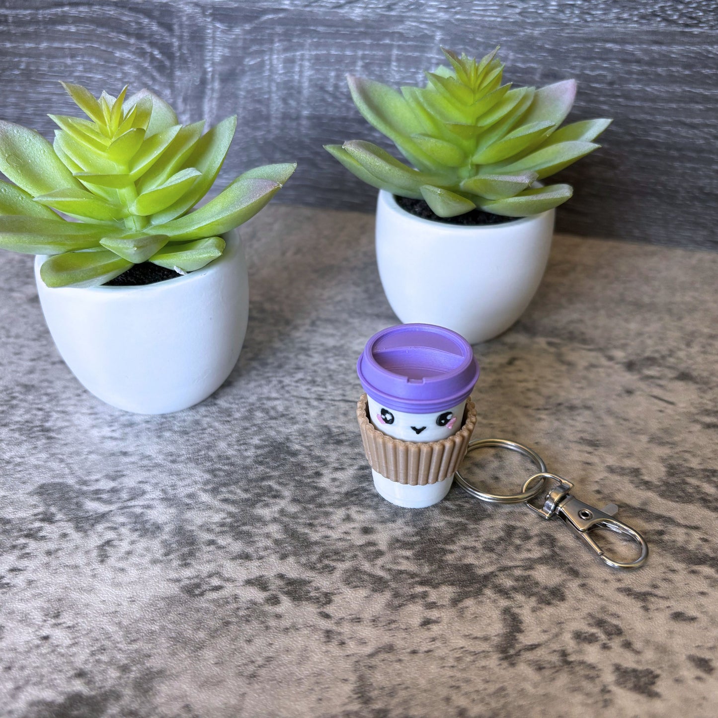 Cute Latte Clicker Keychain, Purse, and Backpack Accessory