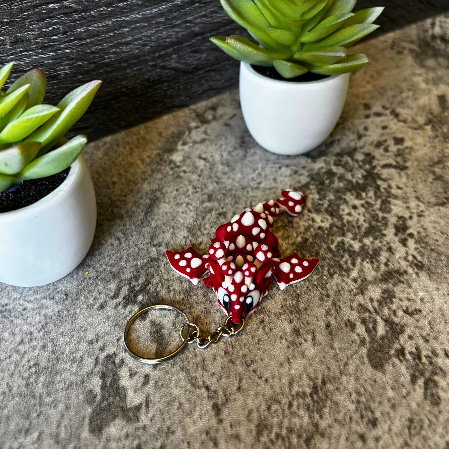 Cute Mushroom Dragon Keychain, Purse, and Backpack Accessory