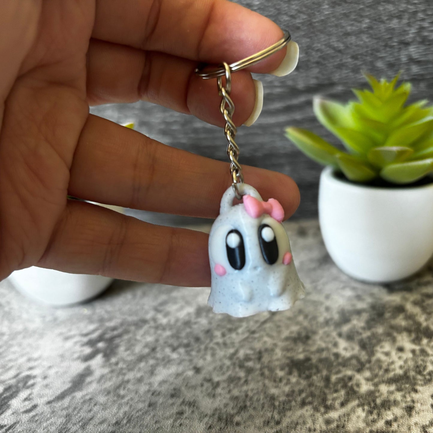 Spooky Cute Ghost Keychain, Purse, and Backpack Accessory