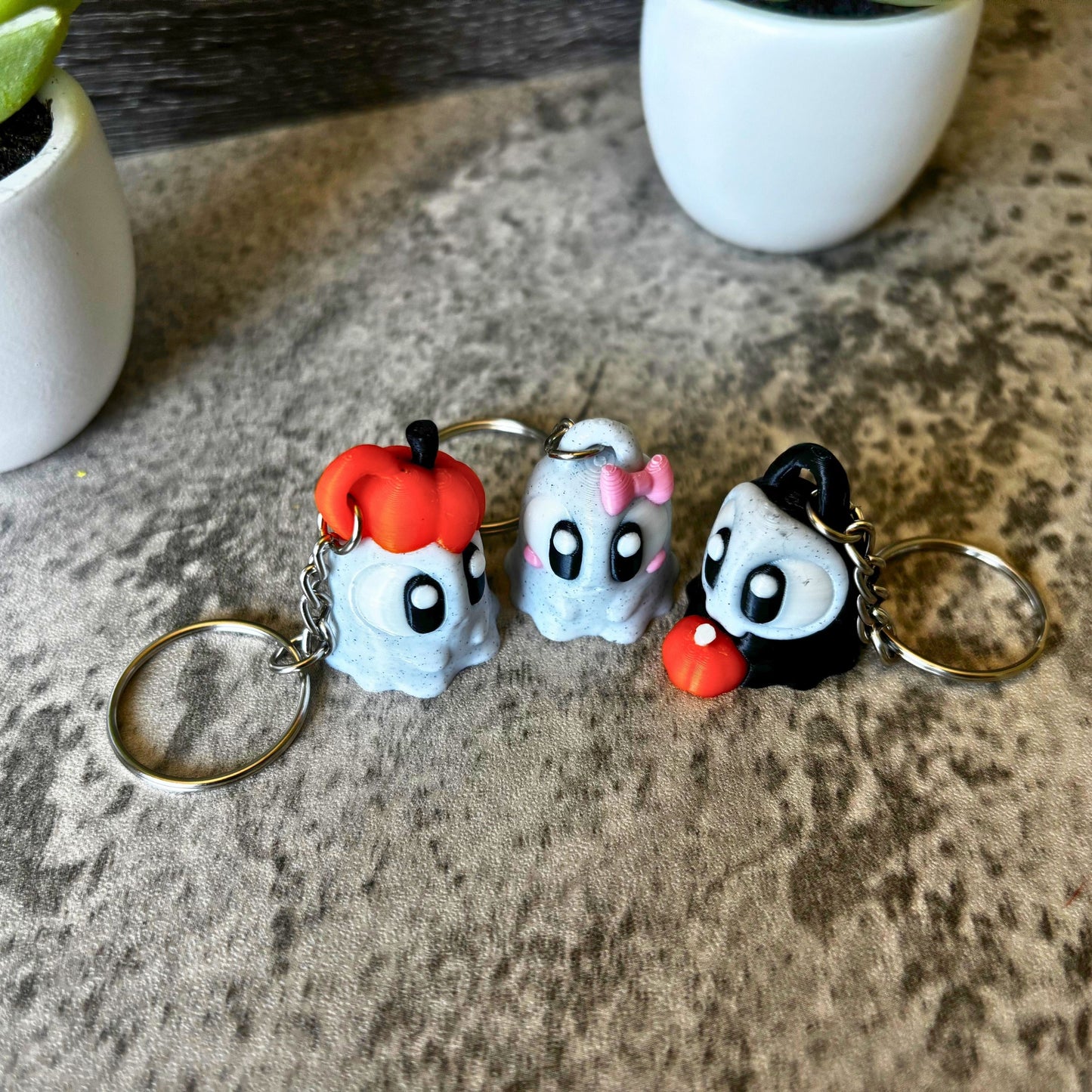 Spooky Cute Ghost Keychain, Purse, and Backpack Accessory