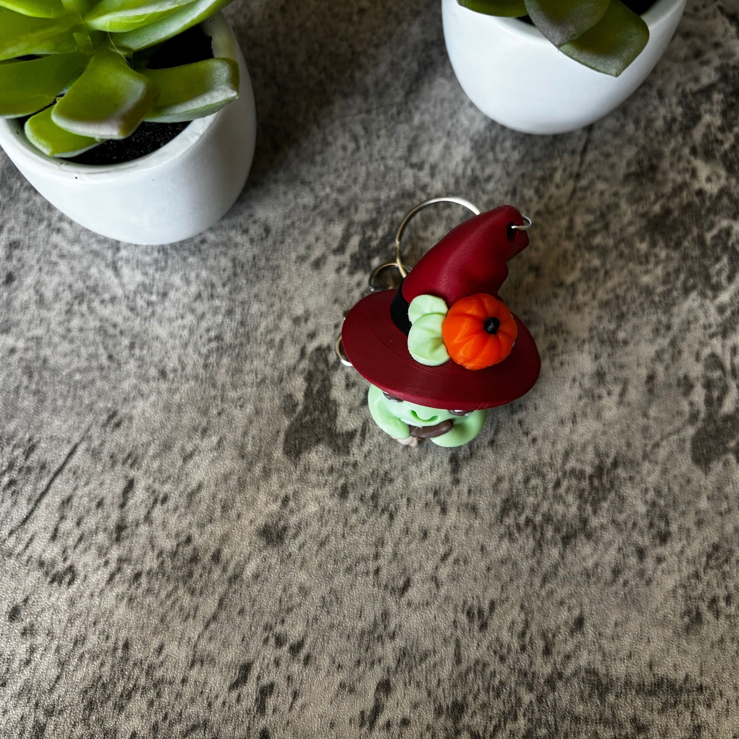 Cute Witchy Frog Clicker Keychain, Purse, and Backpack Accessory