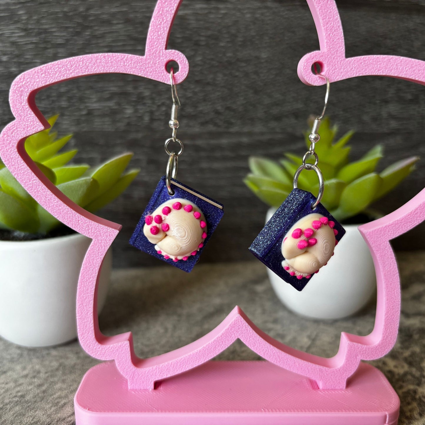 Handmade Kawaii Bookish Sleeping Dragon Earrings