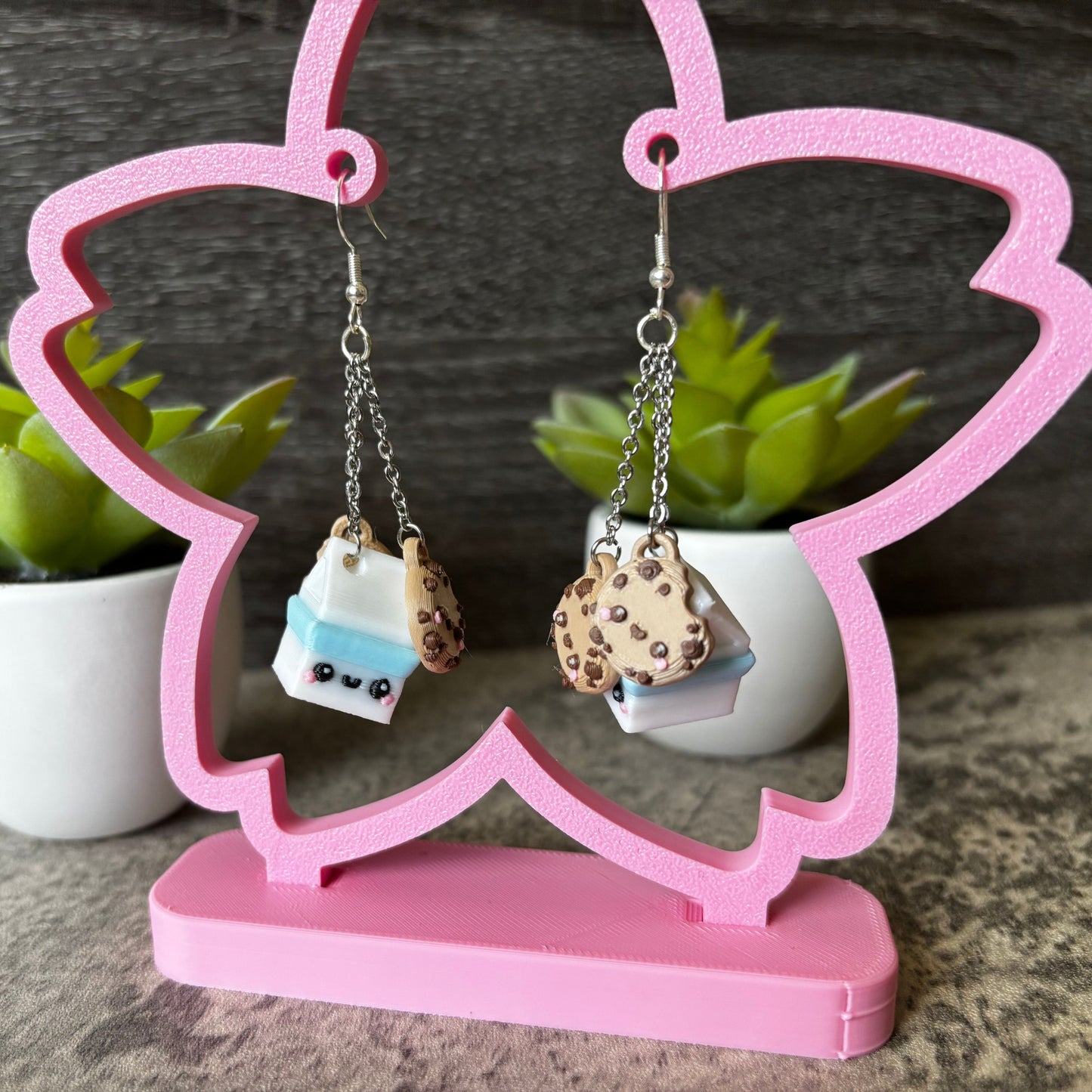 Handmade Kawaii Cookies and Milk Earrings