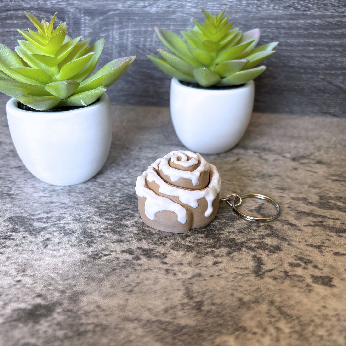 Cute Cinnamon Roll Clicker Keychain, Purse, and Backpack Accessory
