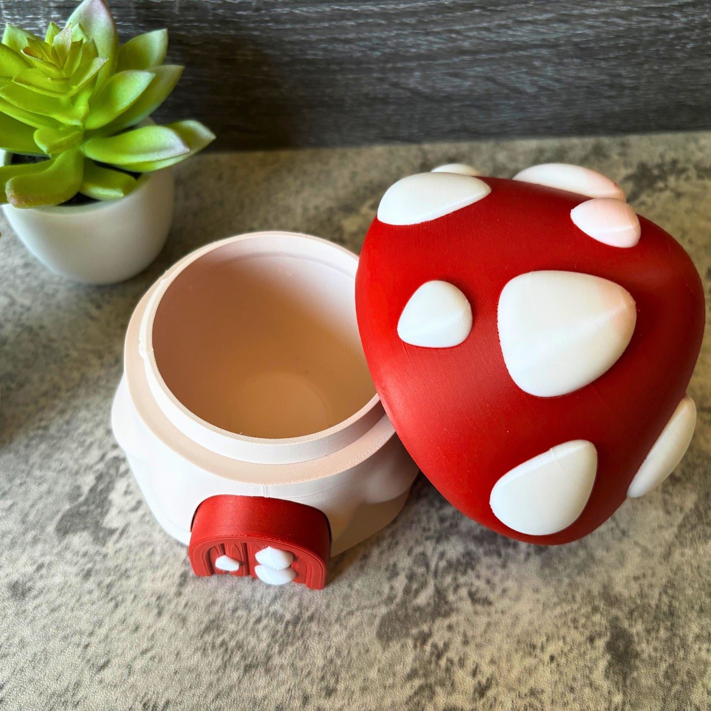 Cute Mushroom Twist-Top Container