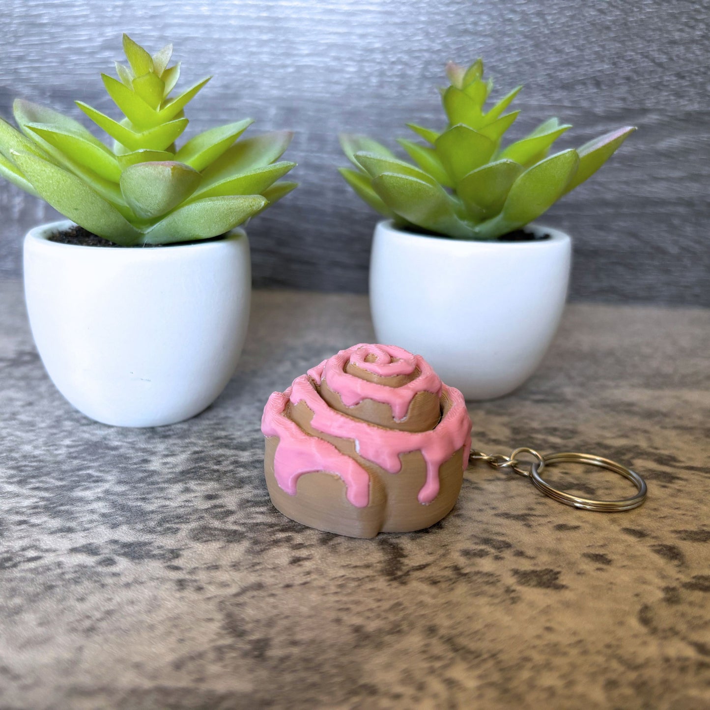 Cute Cinnamon Roll Clicker Keychain, Purse, and Backpack Accessory