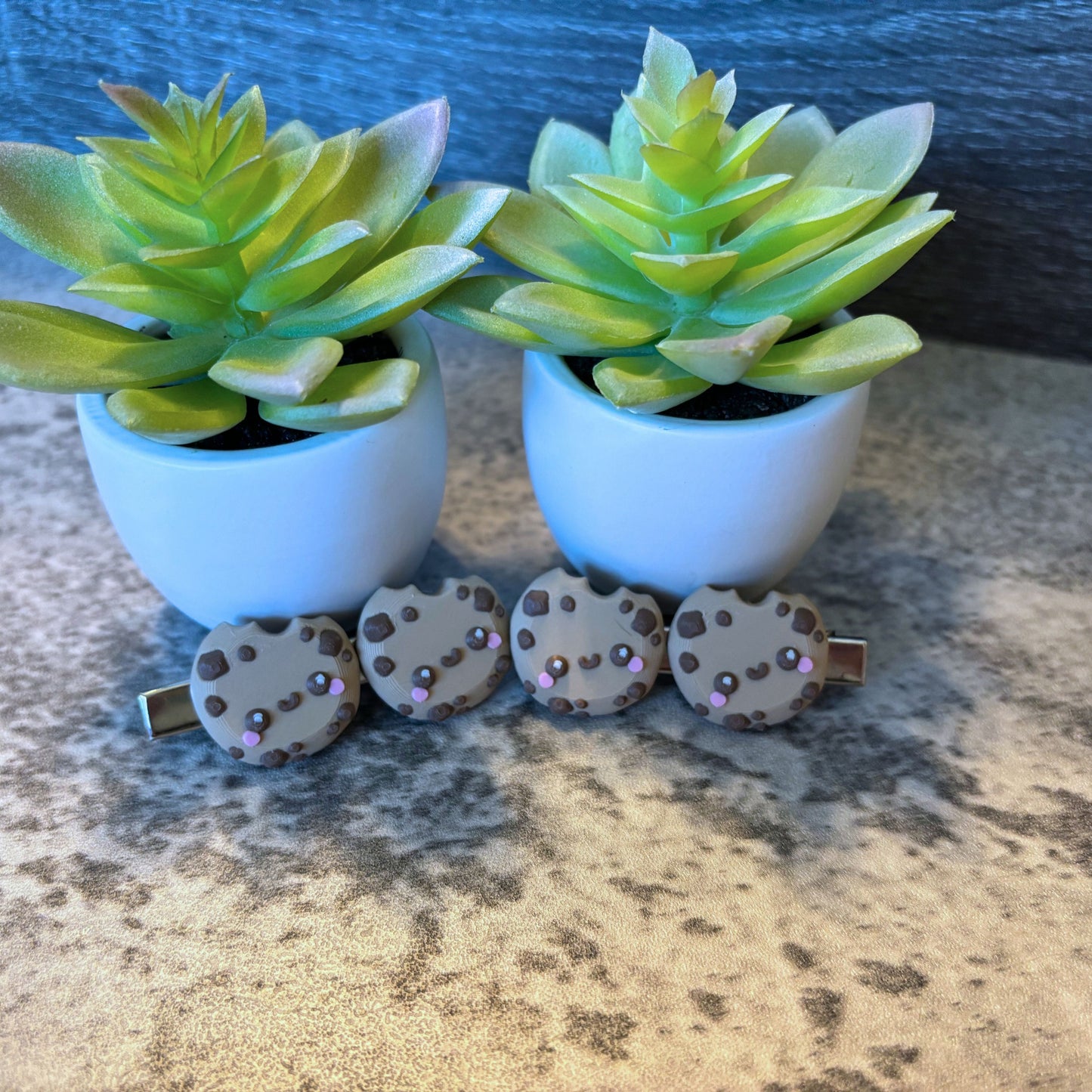 Kawaii Chocolate Chip Cookie Hair Clips