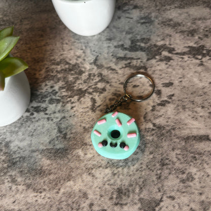 Cute Donut Keychain, Zipper Charm, Purse and Backpack Accessory