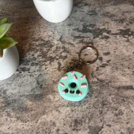 Cute Donut Keychain, Zipper Charm, Purse and Backpack Accessory