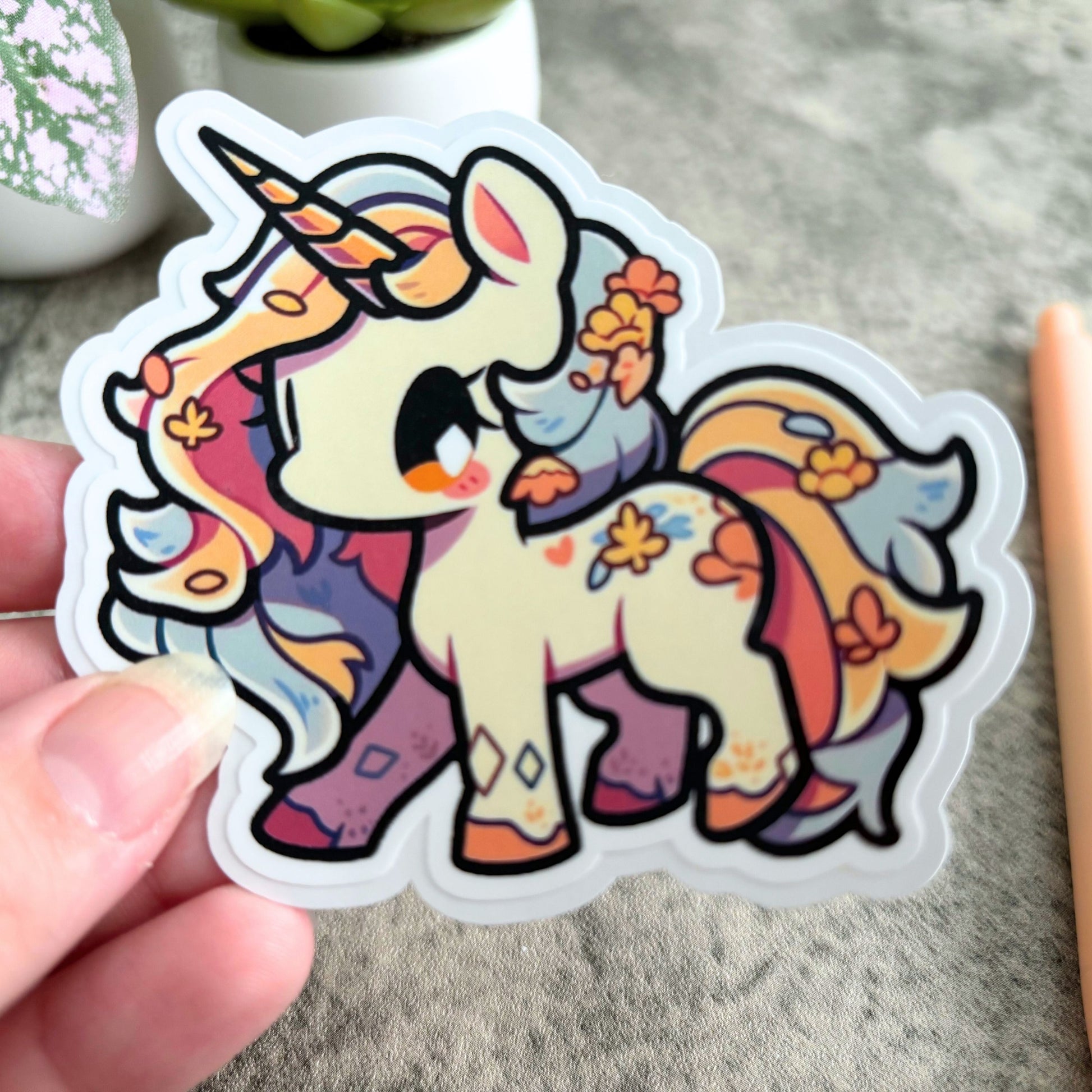 Autumn Unicorn Sticker