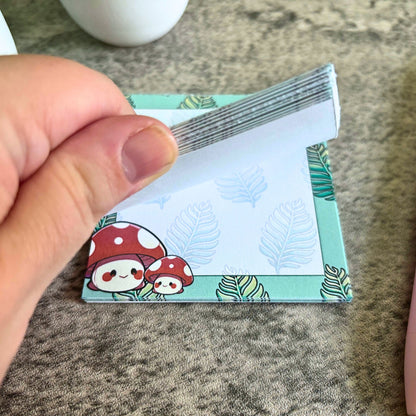Breezy Leafy Mushroom Memo Pad