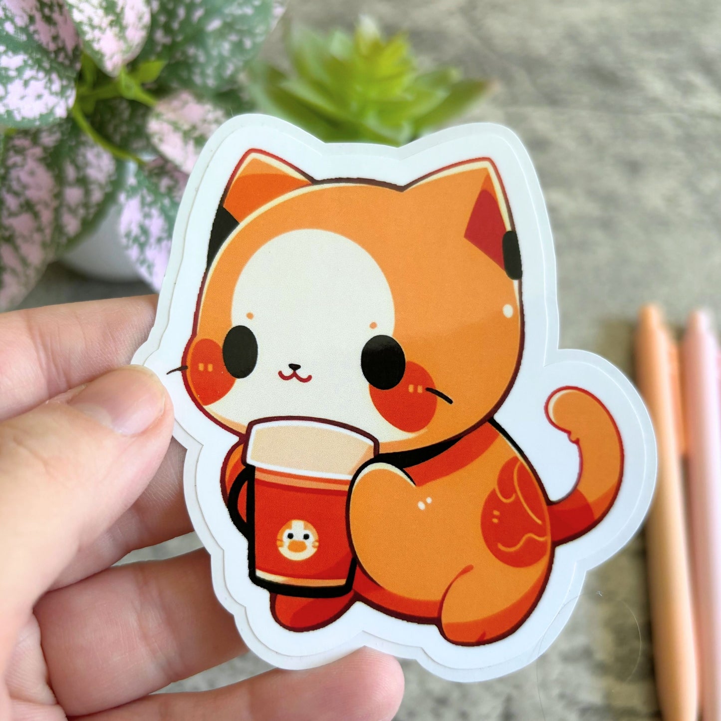 Pumpkin Spice Cat Sticker