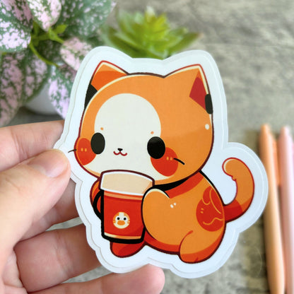 Pumpkin Spice Cat Sticker