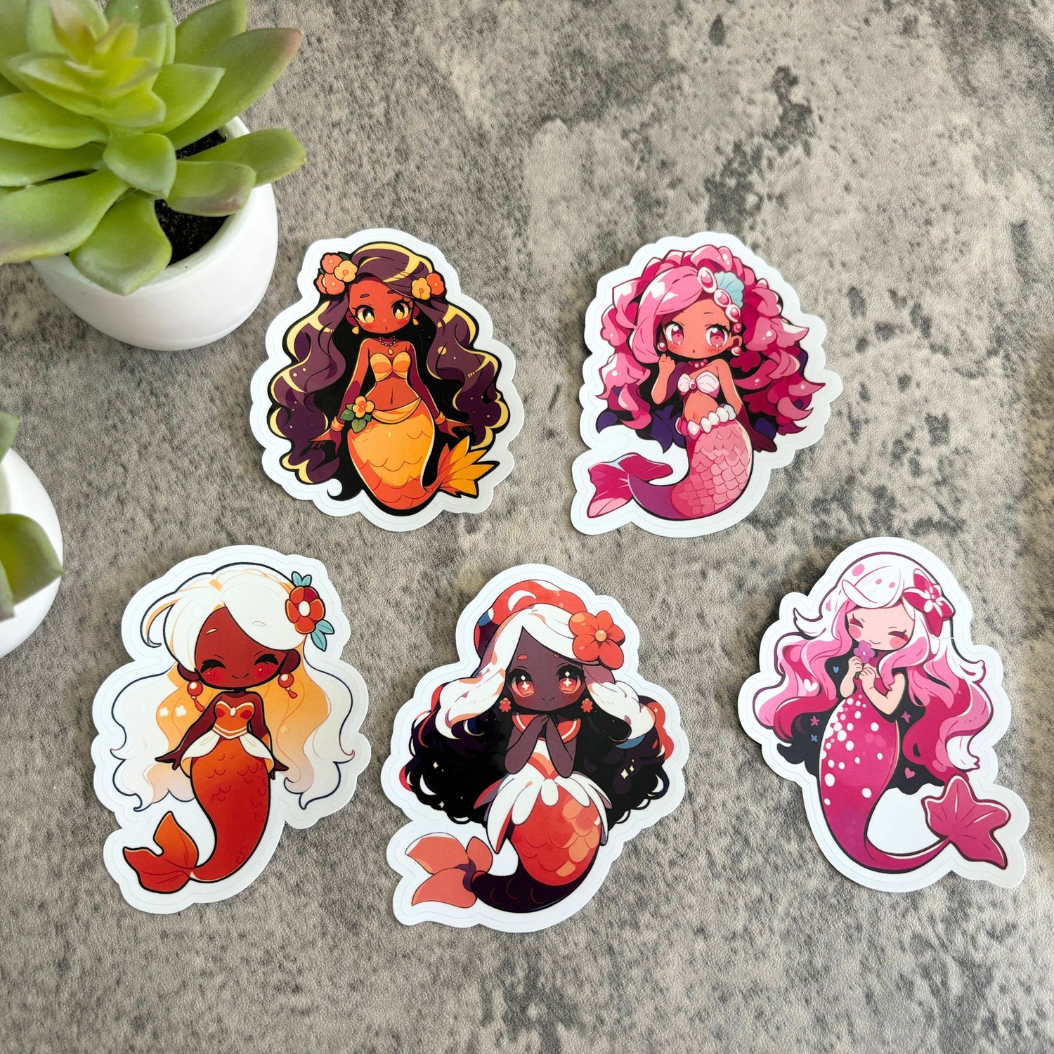 Sweet Summer Mermaids Sticker Set