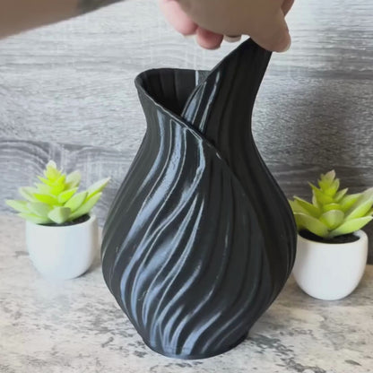 Elegant Swirling Blossom Vase