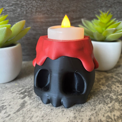 Cute Melting Skull Tealight Candle Holder