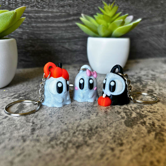 Spooky Cute Ghost Keychain, Purse, and Backpack Accessory
