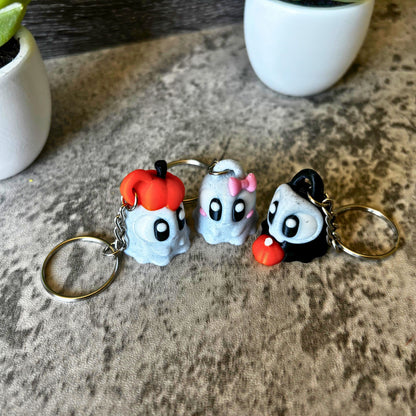Spooky Cute Ghost Keychain, Purse, and Backpack Accessory