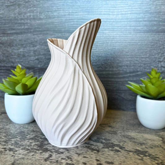 Elegant Swirling Blossom Vase