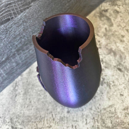 Modern Gothic Spiderweb Vase with Raised Design, Elegant Spooky Home Décor