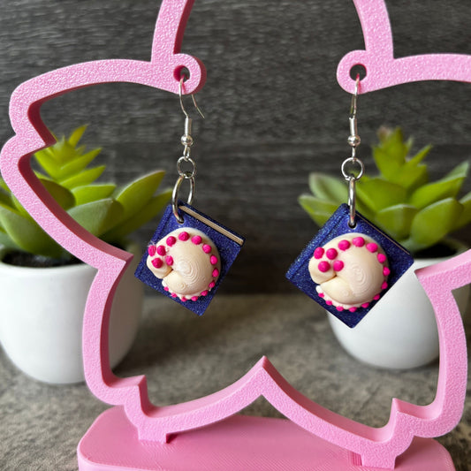 Handmade Kawaii Bookish Sleeping Dragon Earrings