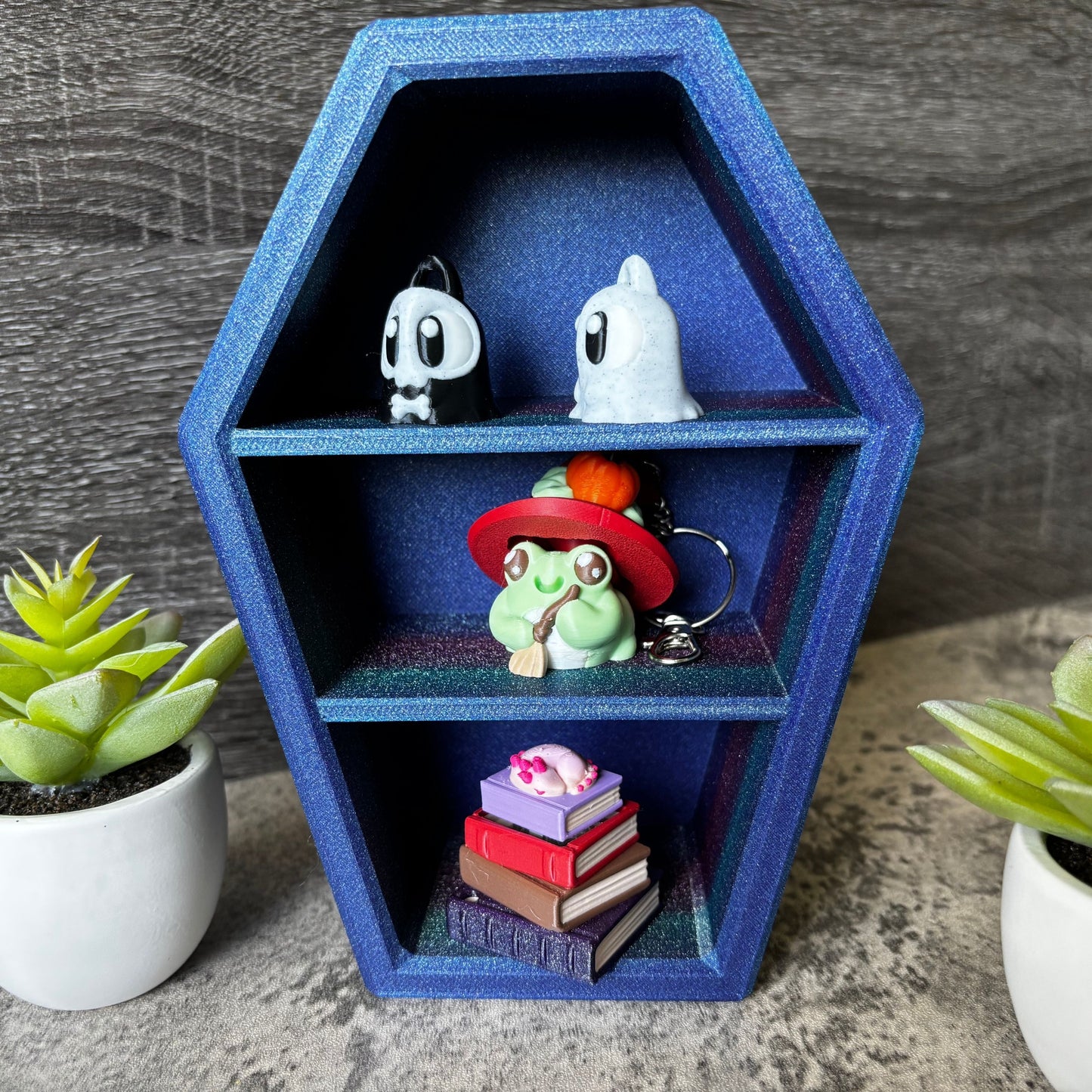 Coffin Display Shelf, Halloween Goth Decor