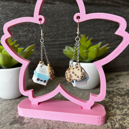 Handmade Kawaii Cookies and Milk Earrings