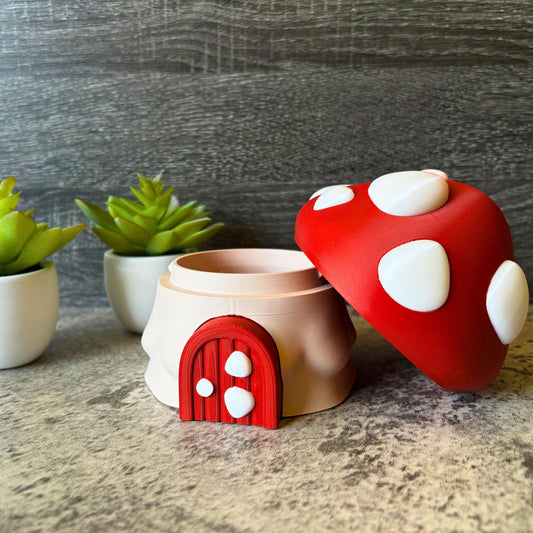 Cute Mushroom Twist-Top Container