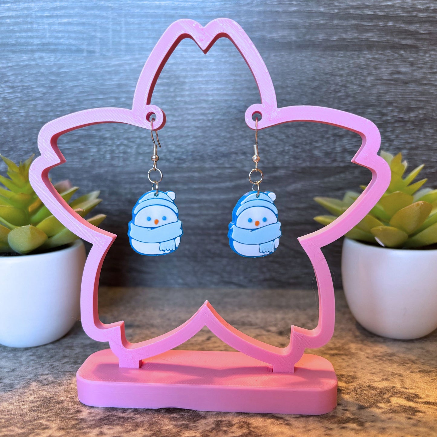 Snowman Snow Blob Earrings