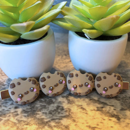 Kawaii Chocolate Chip Cookie Hair Clips